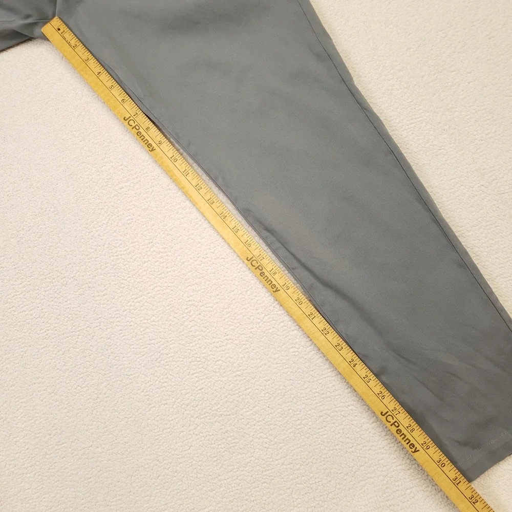 Eleventy Chino Pants Mens 34R Gray Pleated Cotton Blend Trousers Made in Italy